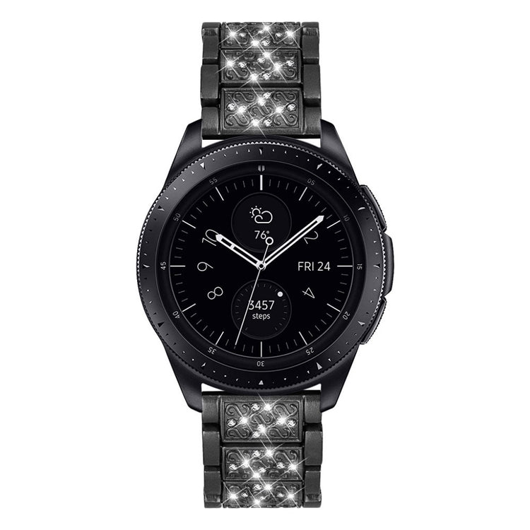 Vildt sejt Samsung Gear S3 Frontier Metal og Rhinsten Rem - Sort#serie_1