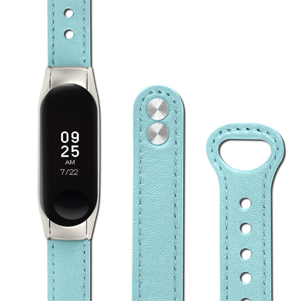 Yndigt Samsung Galaxy Fit-e Ægte læder Urrem - Blå#serie_10