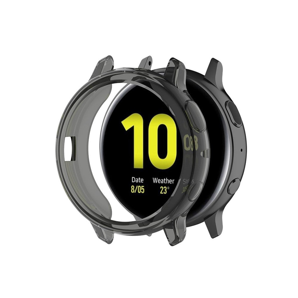 Samsung Galaxy Watch Active 2 - 44mm Holdbar Silikone Bumper  - Sølv#serie_2