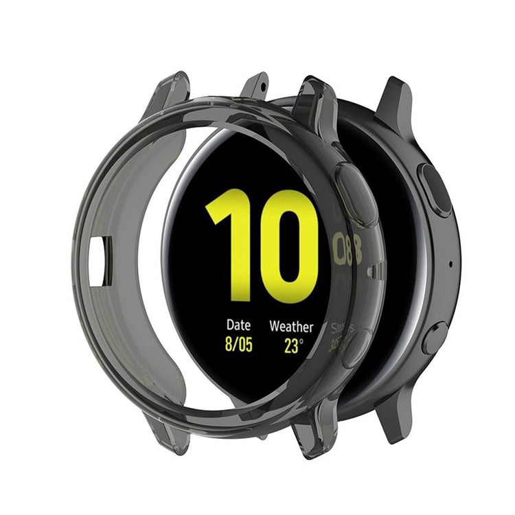 Samsung Galaxy Watch Active 2 - 44mm Holdbar Silikone Bumper  - Sølv#serie_2