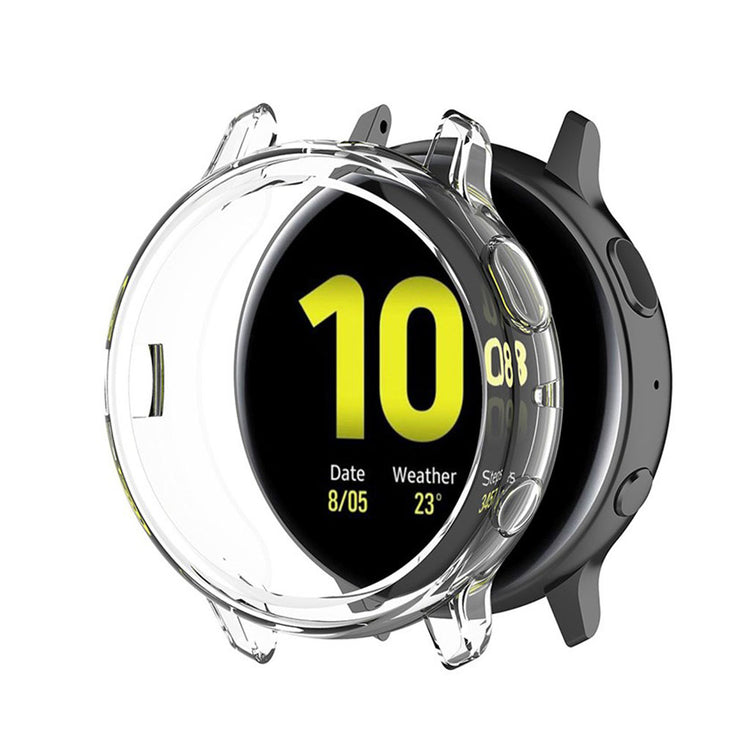 Samsung Galaxy Watch Active 2 - 44mm Holdbar Silikone Bumper  - Gennemsigtig#serie_3