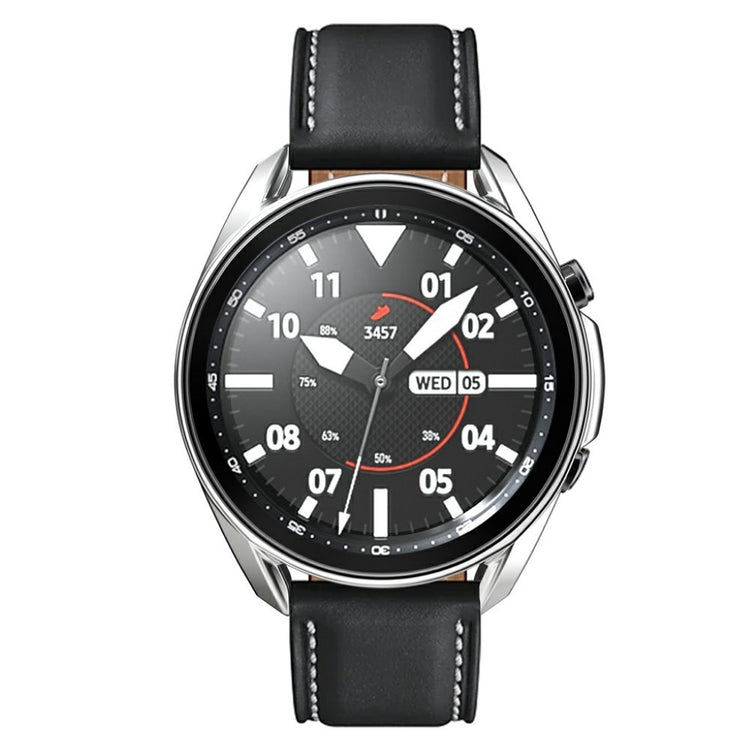 Samsung Galaxy Watch 3 (45mm) Holdbar Silikone Bumper  - Sølv#serie_10