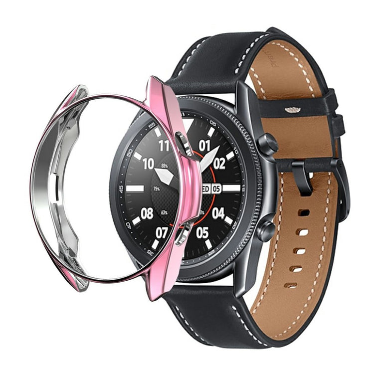 Samsung Galaxy Watch 3 (45mm) Holdbar Silikone Bumper  - Pink#serie_2