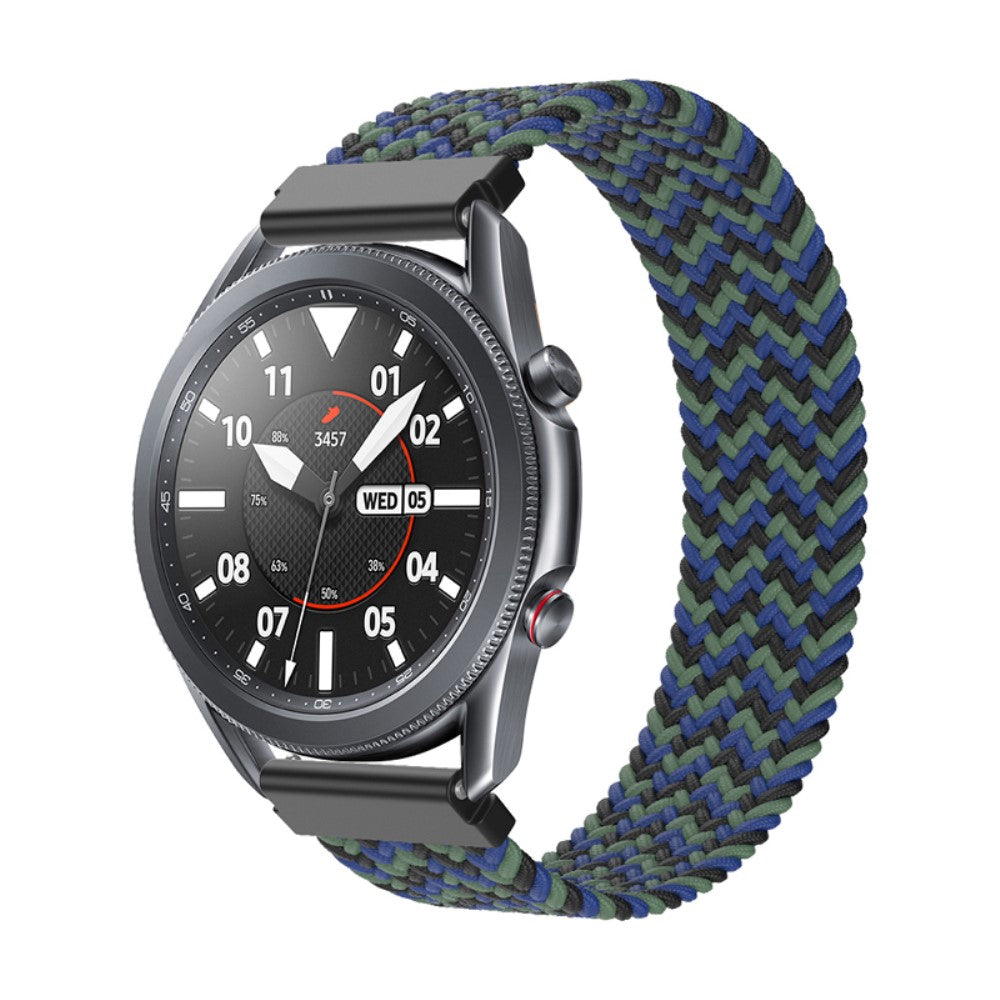 Rigtigt holdbart Samsung Galaxy Watch 3 (45mm) Nylon Rem - Størrelse: L - Flerfarvet#serie_9