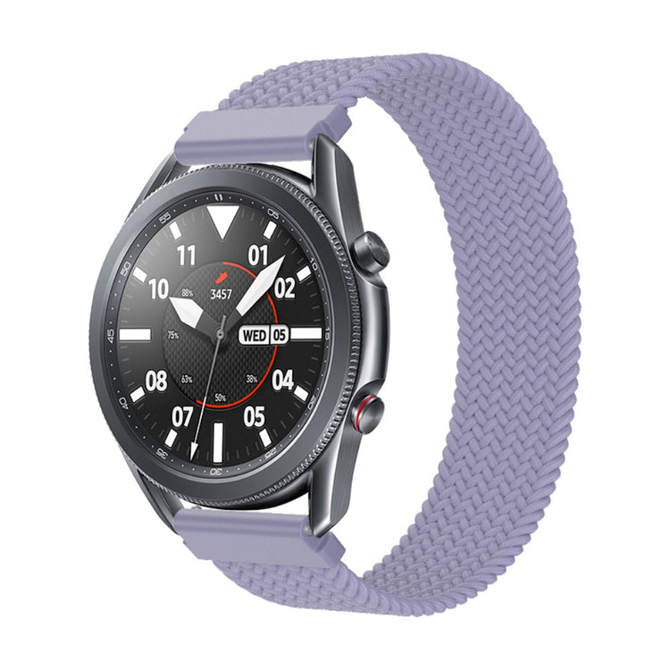 Vildt fint Samsung Galaxy Watch 3 (45mm) Nylon Rem - Størrelse: M - Lilla#serie_21