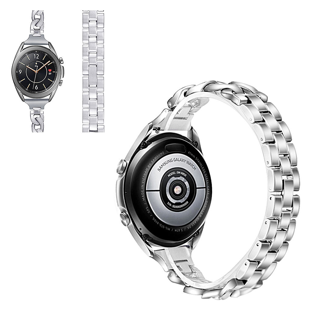 Fremragende Samsung Galaxy Watch 3 (41mm) Metal Rem - Sølv#serie_2