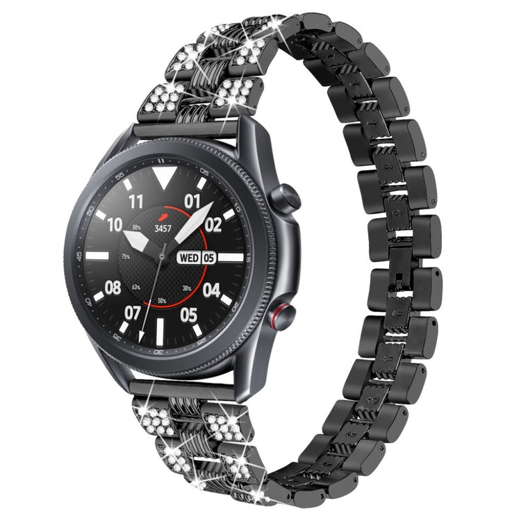 Sejt Samsung Galaxy Watch 3 (41mm) Metal og Rhinsten Rem - Sort#serie_1