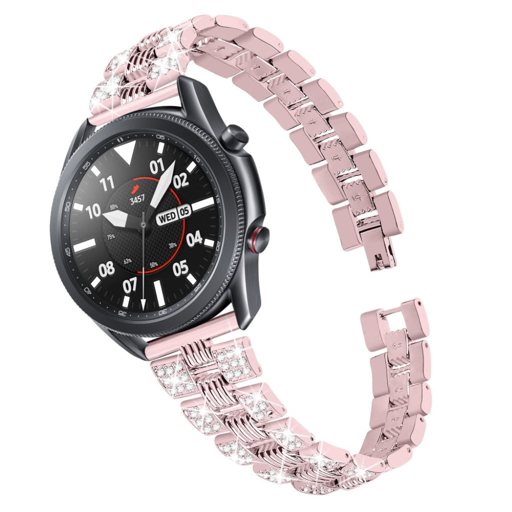 Sejt Samsung Galaxy Watch 3 (41mm) Metal og Rhinsten Rem - Pink#serie_3
