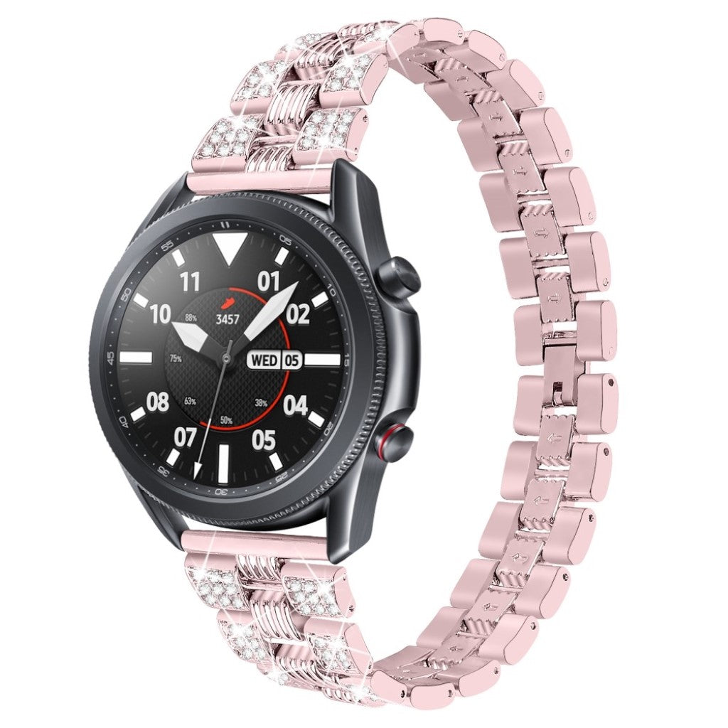 Sejt Samsung Galaxy Watch 3 (41mm) Metal og Rhinsten Rem - Pink#serie_3