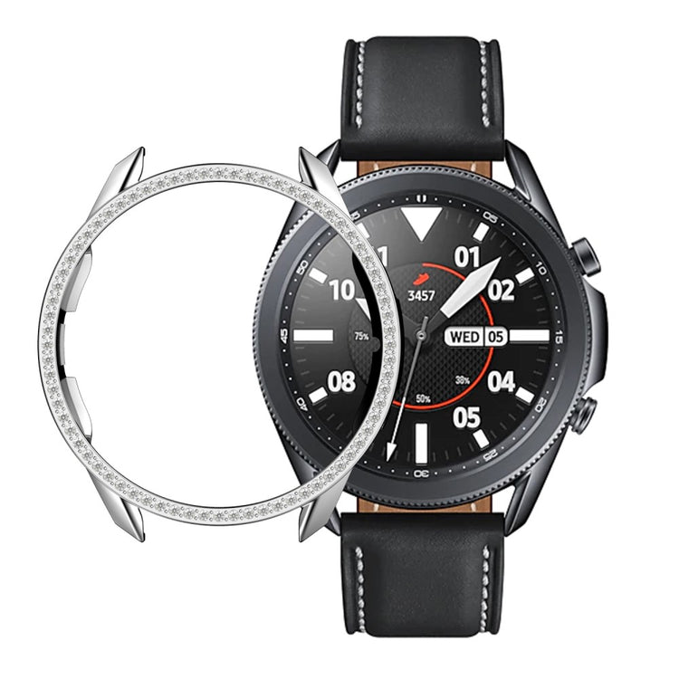 Samsung Galaxy Watch 3 (41mm)  Plastik og Rhinsten Bumper  - Sølv#serie_10