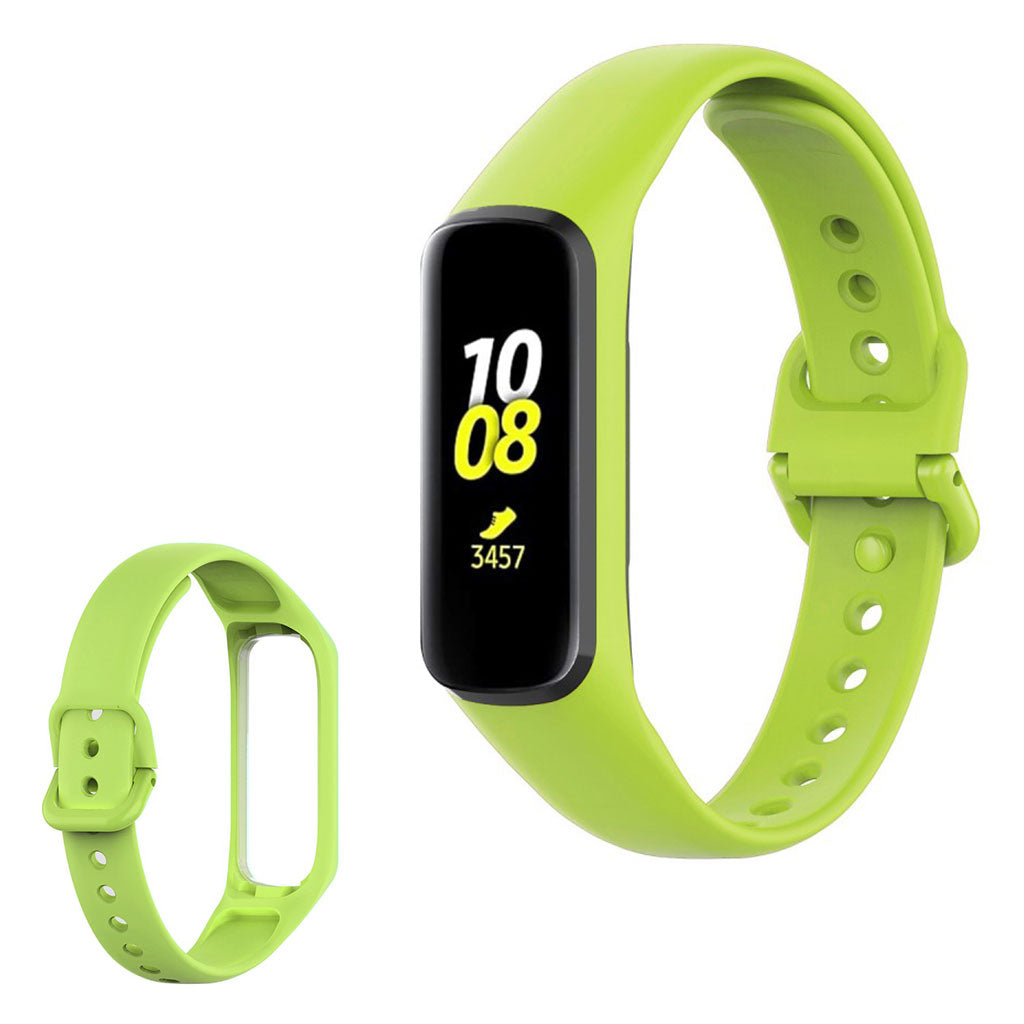 Helt vildt hårdfør Samsung Galaxy Fit 2 Silikone Rem - Grøn#serie_10