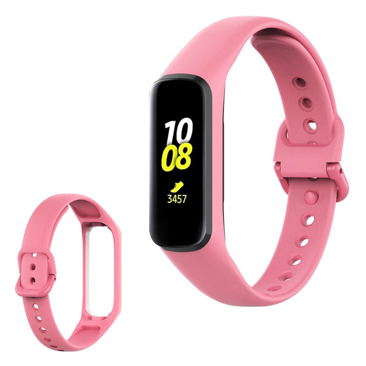 Helt vildt hårdfør Samsung Galaxy Fit 2 Silikone Rem - Pink#serie_3