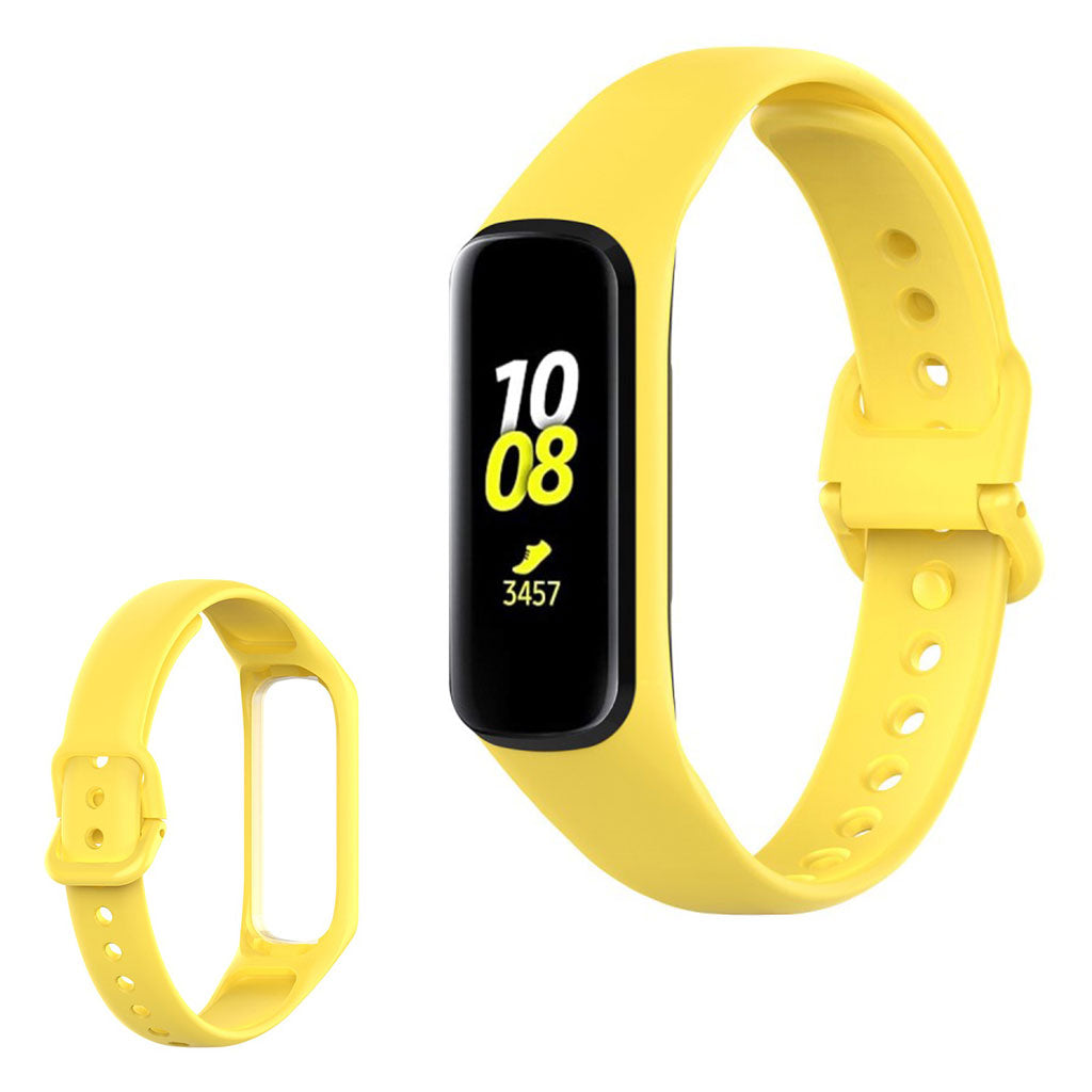 Helt vildt hårdfør Samsung Galaxy Fit 2 Silikone Rem - Gul#serie_5