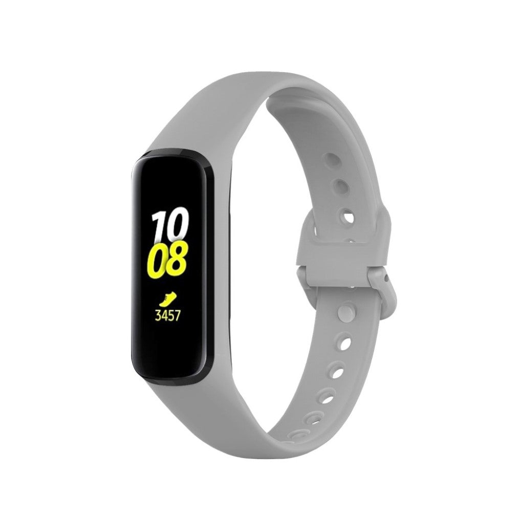 Helt vildt hårdfør Samsung Galaxy Fit 2 Silikone Rem - Sølv#serie_9