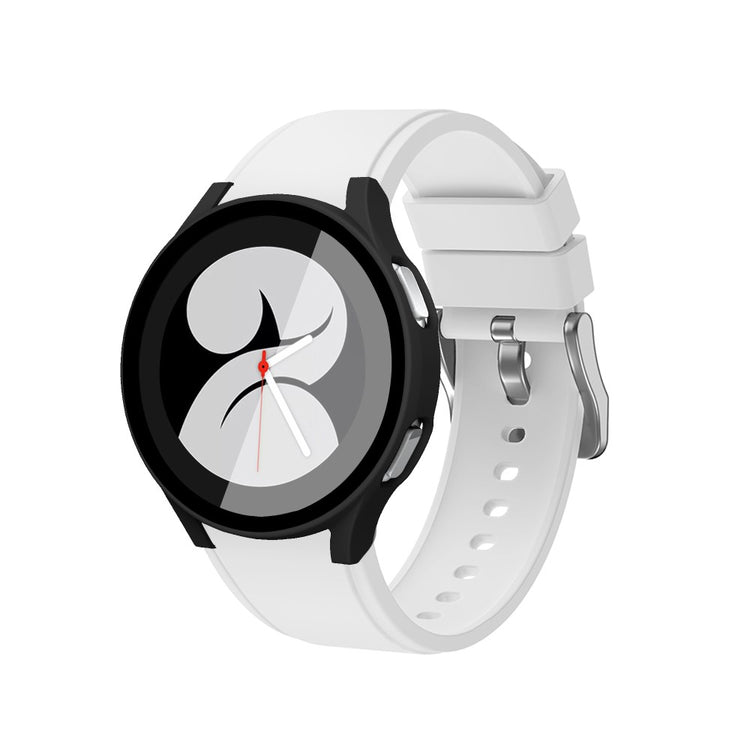 Rigtigt Fint Samsung Galaxy Watch 4 (40mm) Cover med Skærmbeskytter i Plastik og Hærdet Glas - Gennemsigtig#serie_1