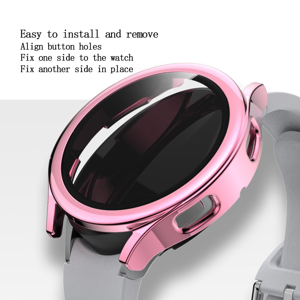 Meget Fed Samsung Galaxy Watch 4 (40mm) Cover med Skærmbeskytter i Plastik og Hærdet Glas - Pink#serie_1