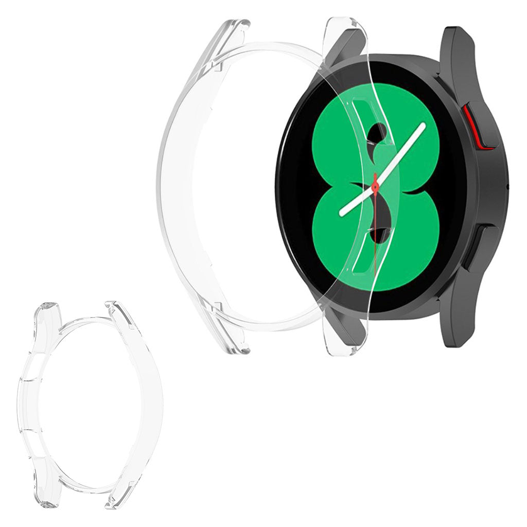 Samsung Galaxy Watch 4 (44mm) Gennemsigtig Plastik Bumper  - Hvid#serie_015