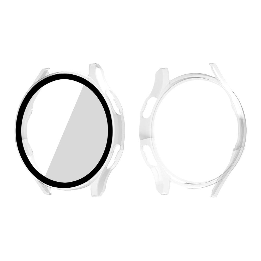 Super Fint Samsung Galaxy Watch 4 (44mm) Cover med Skærmbeskytter i Plastik og Hærdet Glas - Gennemsigtig#serie_5