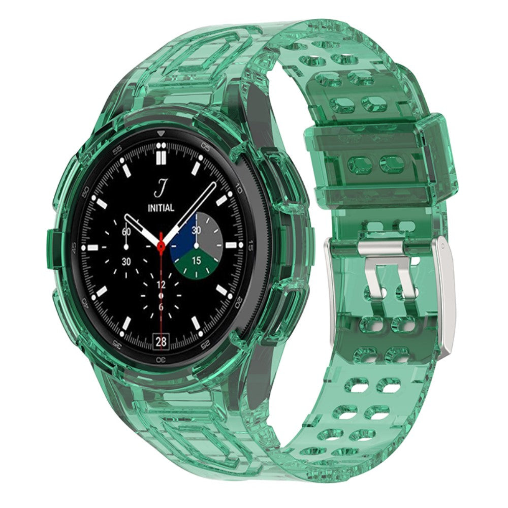 Pænt Samsung Galaxy Watch 4 Classic (46mm) Silikone Rem - Grøn#serie_2