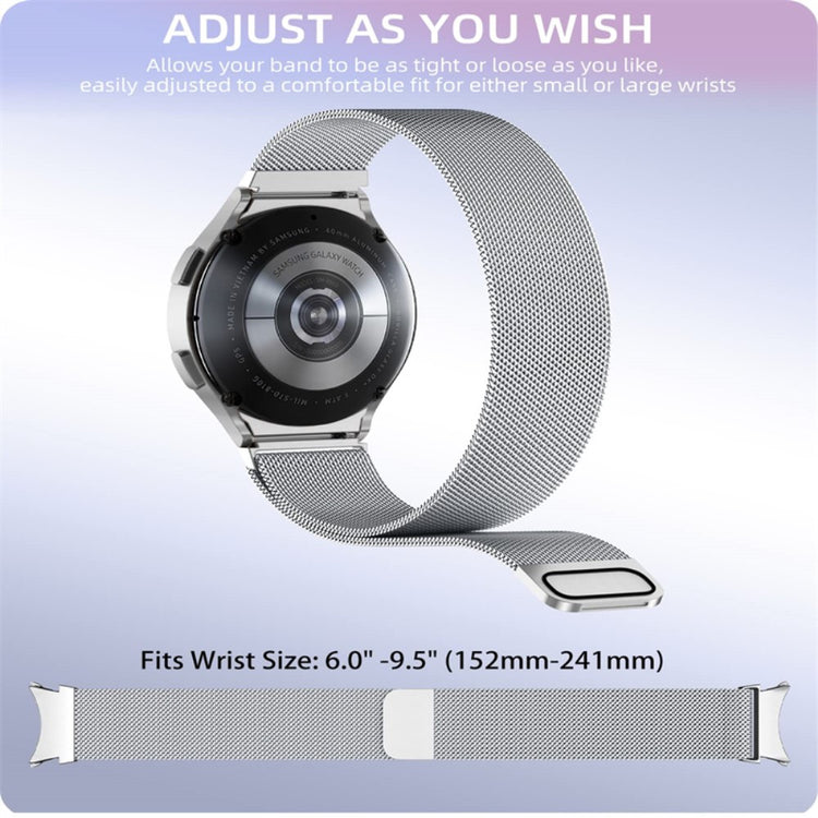 Samsung Galaxy Watch 5 (40mm) Metal Rem med Cover - Sølv#serie_026