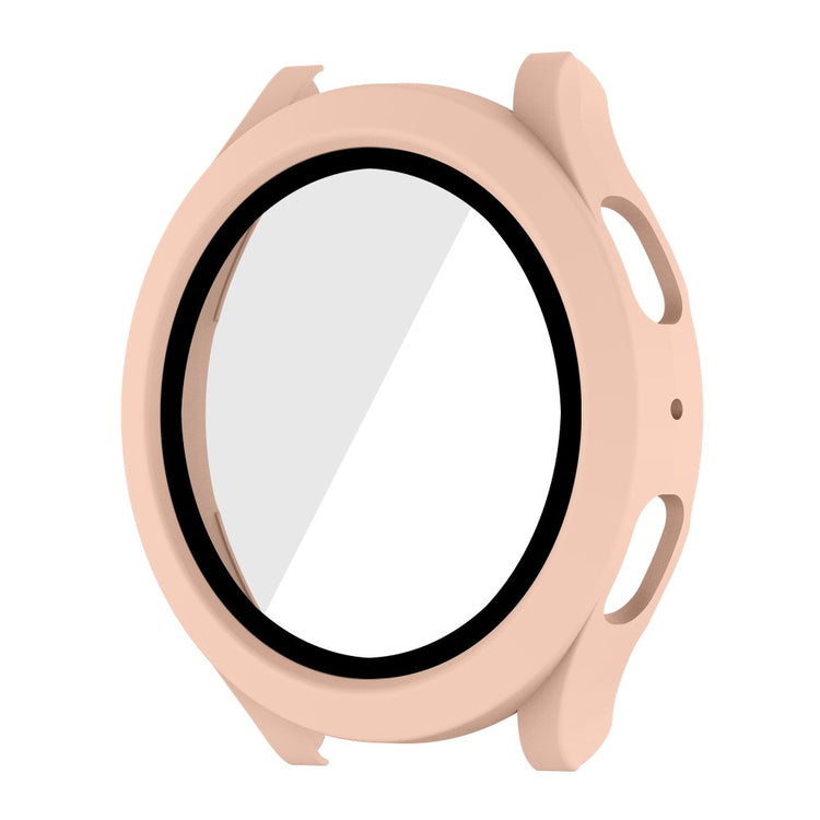 Meget Fint Samsung Galaxy Watch 5 (40mm) / Samsung Galaxy Watch 4 (40mm) Cover med Skærmbeskytter i Plastik og Hærdet Glas - Pink#serie_5