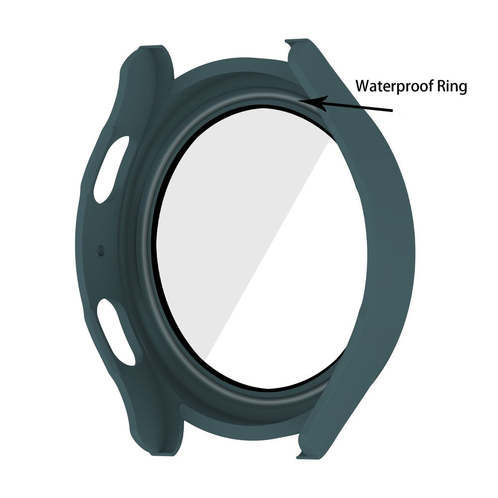 Meget Fint Samsung Galaxy Watch 5 (40mm) / Samsung Galaxy Watch 4 (40mm) Cover med Skærmbeskytter i Plastik og Hærdet Glas - Grøn#serie_7