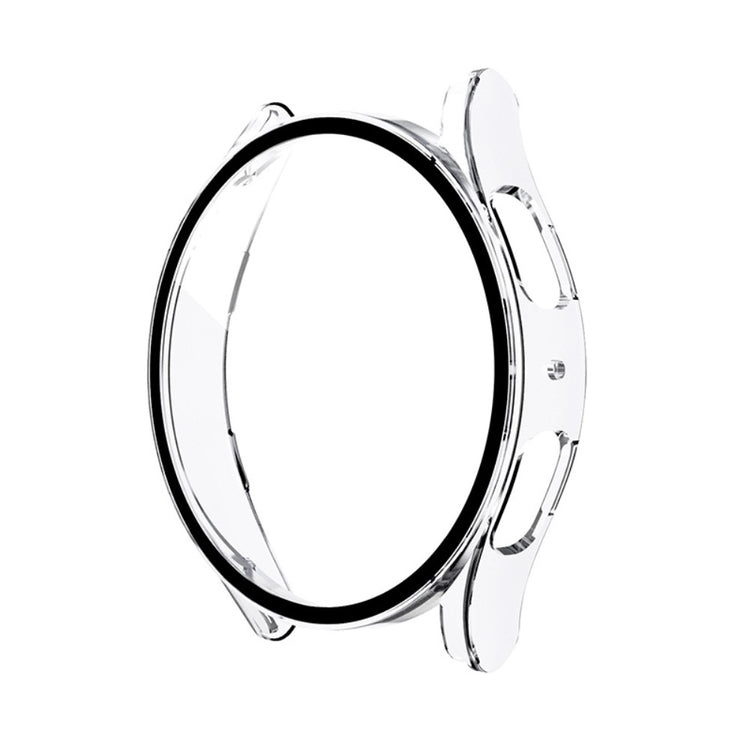 Meget Fint Samsung Galaxy Watch 5 (44mm) / Samsung Galaxy Watch 4 (44mm) Cover med Skærmbeskytter i Plastik og Hærdet Glas - Gennemsigtig#serie_5