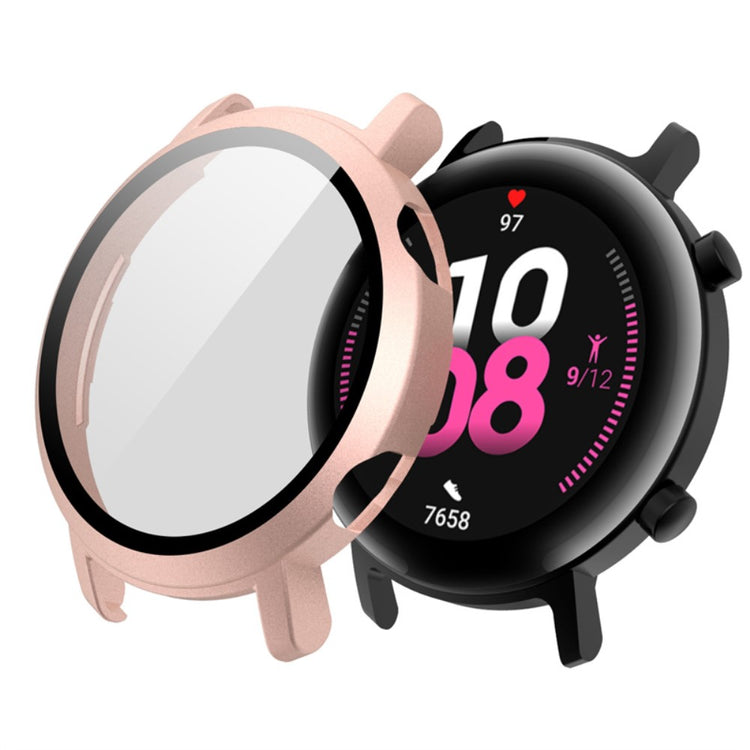 Meget Flot Huawei Watch GT 2 42mm Cover med Skærmbeskytter i Plastik og Hærdet Glas - Pink#serie_7