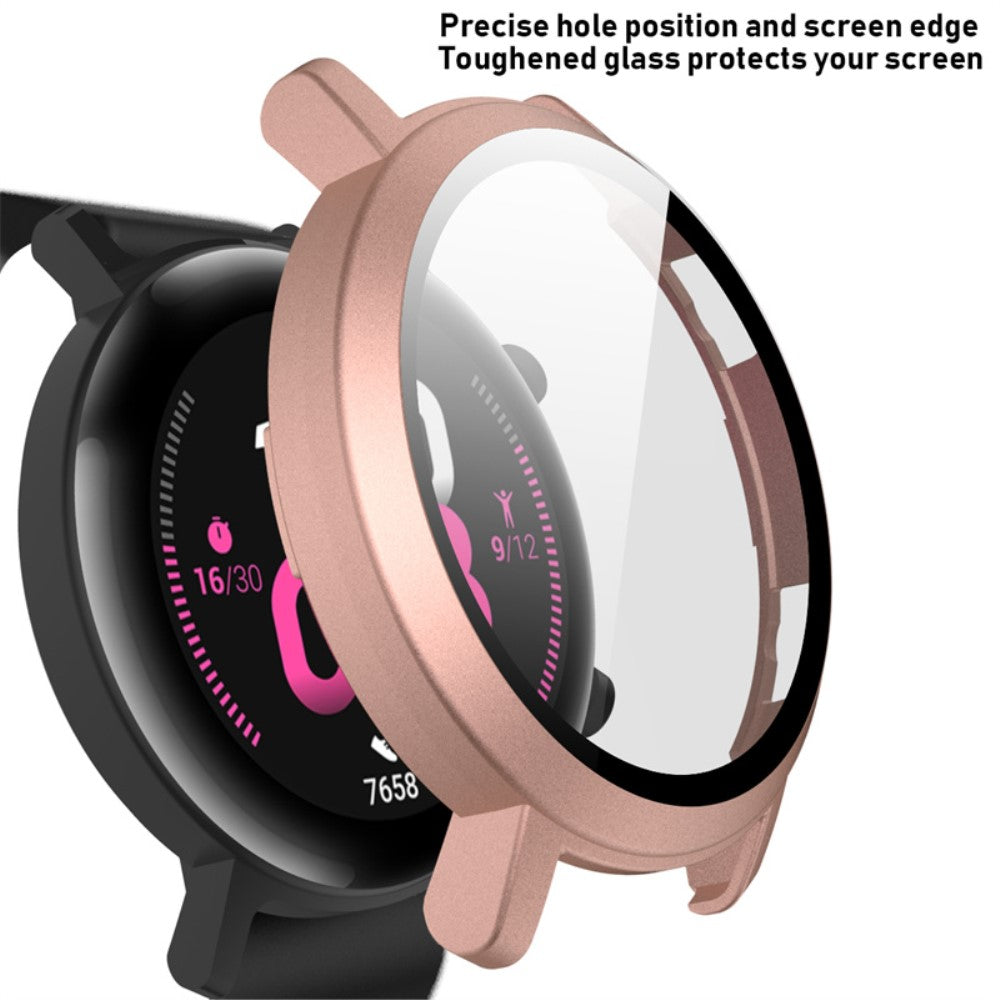 Meget Flot Huawei Watch GT 2 42mm Cover med Skærmbeskytter i Plastik og Hærdet Glas - Pink#serie_7