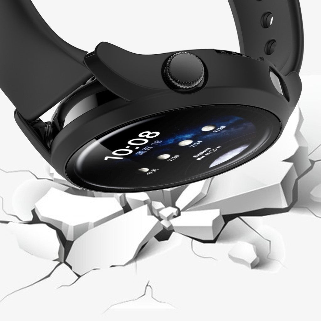 Godt Huawei Watch 3 Cover med Skærmbeskytter i Plastik og Hærdet Glas - Gennemsigtig#serie_2