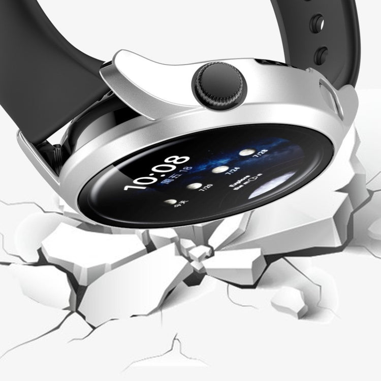 Godt Huawei Watch 3 Cover med Skærmbeskytter i Plastik og Hærdet Glas - Sølv#serie_4