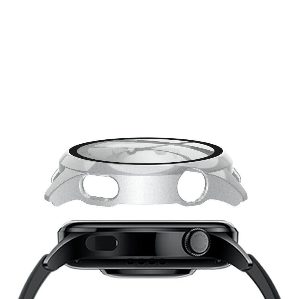 Super Pænt Huawei Watch 3 Cover med Skærmbeskytter i Plastik og Hærdet Glas - Sølv#serie_4