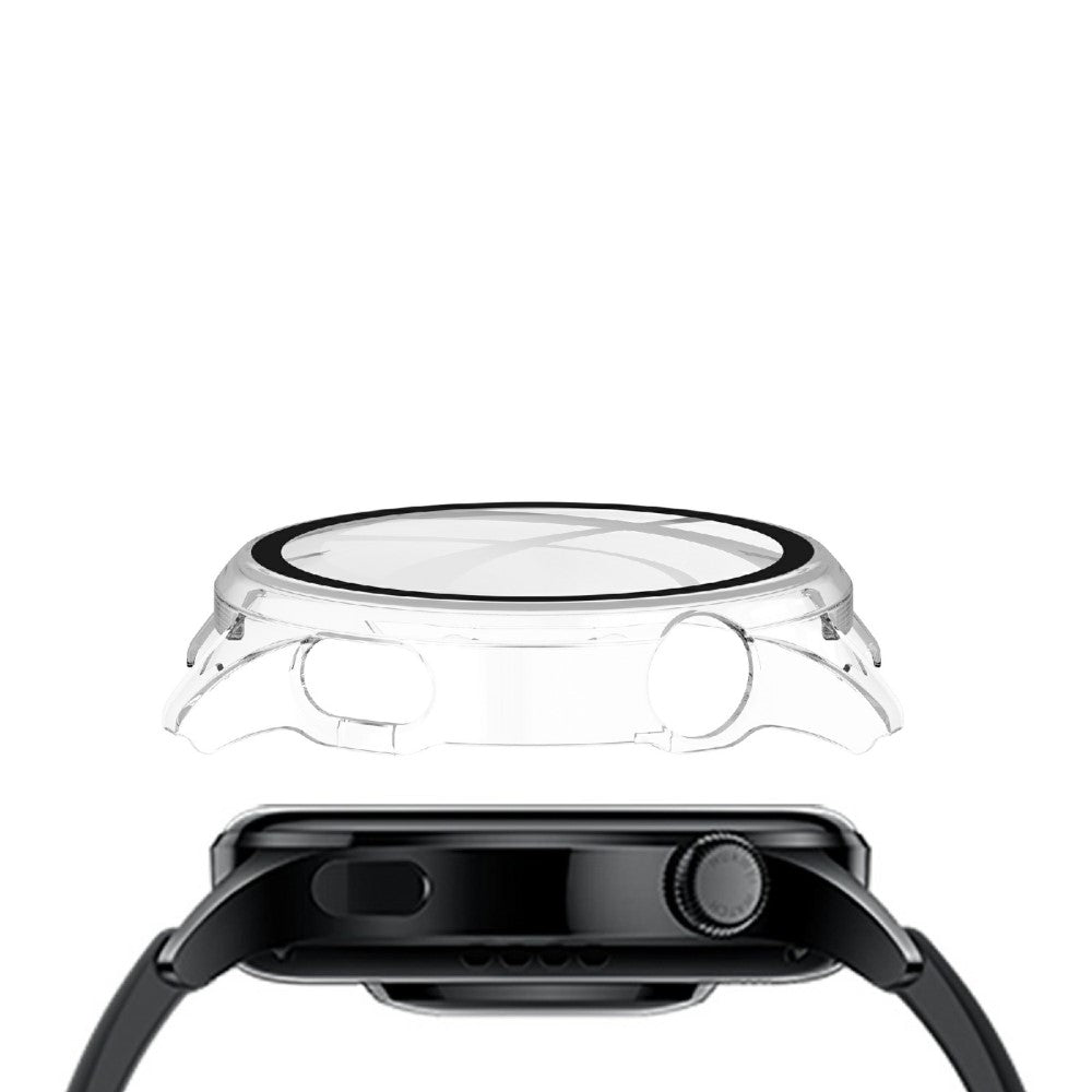 Super Pænt Huawei Watch 3 Cover med Skærmbeskytter i Plastik og Hærdet Glas - Gennemsigtig#serie_5