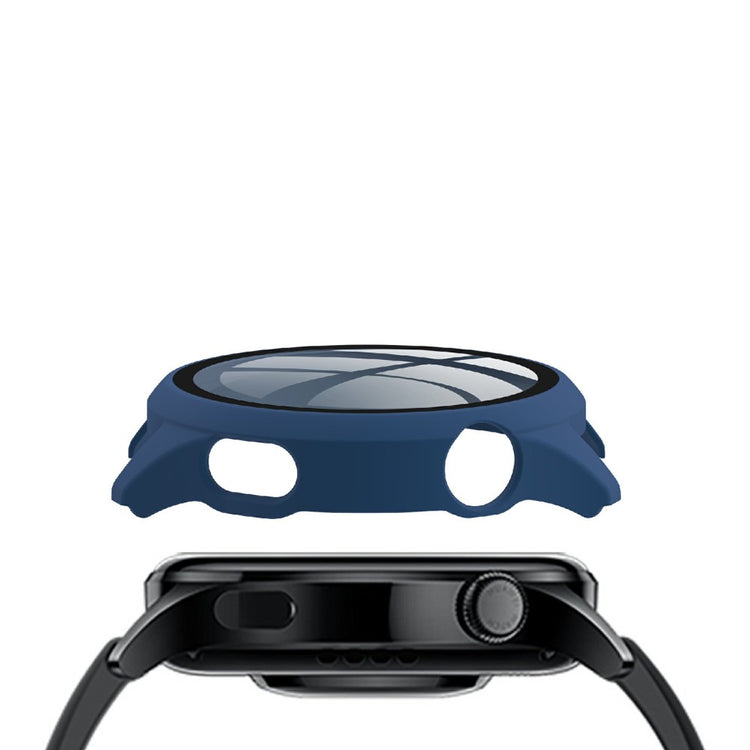 Super Pænt Huawei Watch 3 Cover med Skærmbeskytter i Plastik og Hærdet Glas - Blå#serie_6