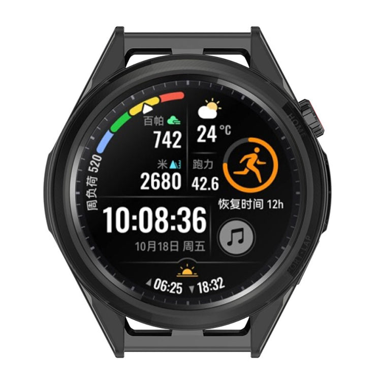 Huawei Watch GT Runner Gennemsigtig Silikone Bumper  - Sort#serie_1