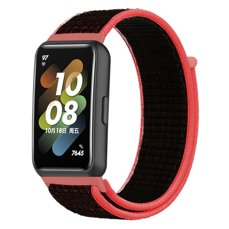 Vildt fint Huawei Band 7 Nylon Rem - Rød#serie_10