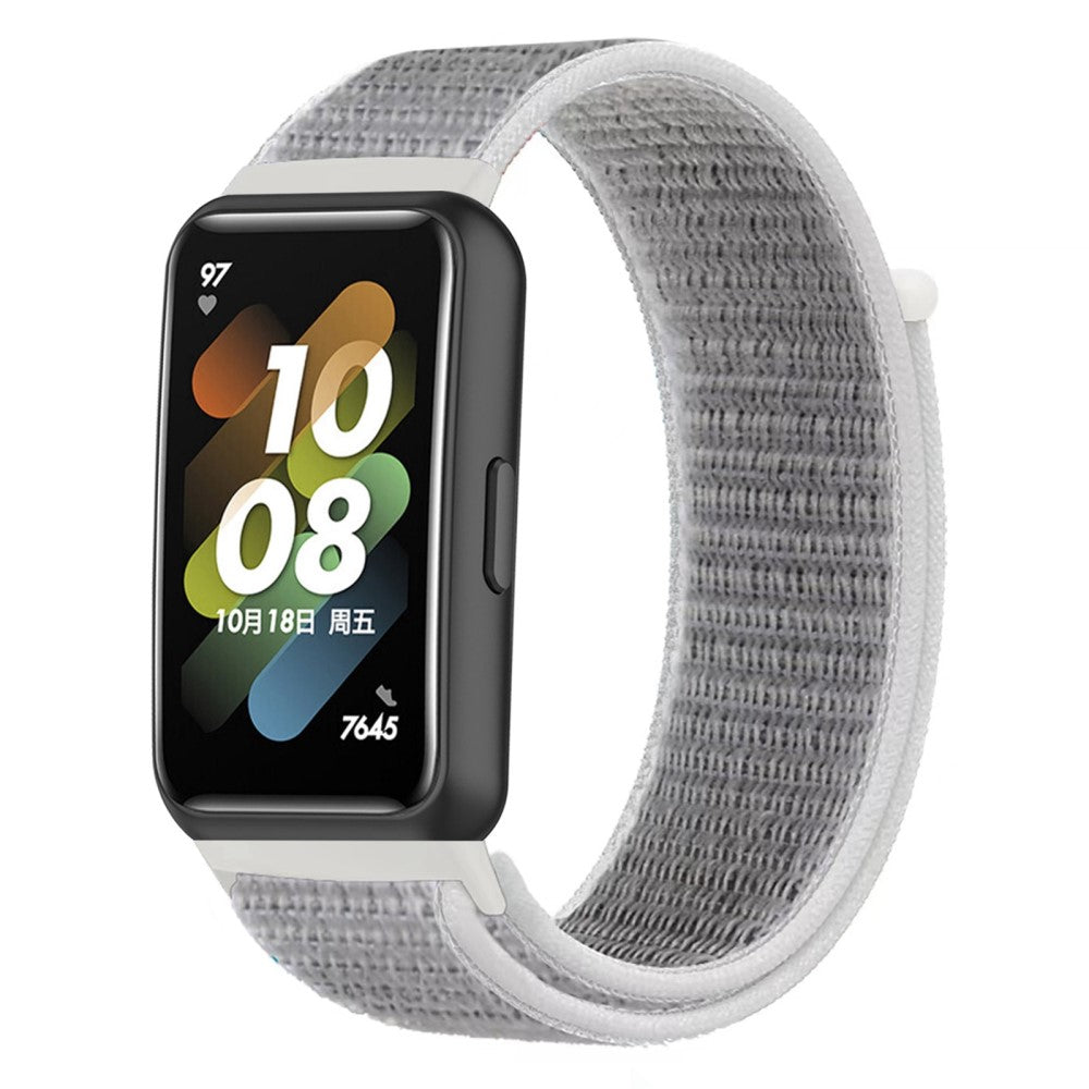 Vildt fint Huawei Band 7 Nylon Rem - Sølv#serie_15