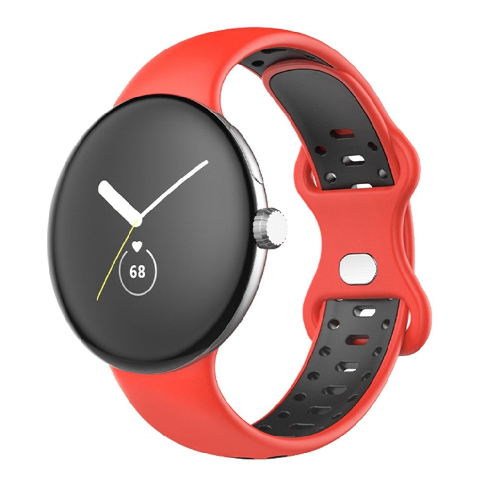 Super cool Google Pixel Watch Silikone Rem - Rød#serie_1