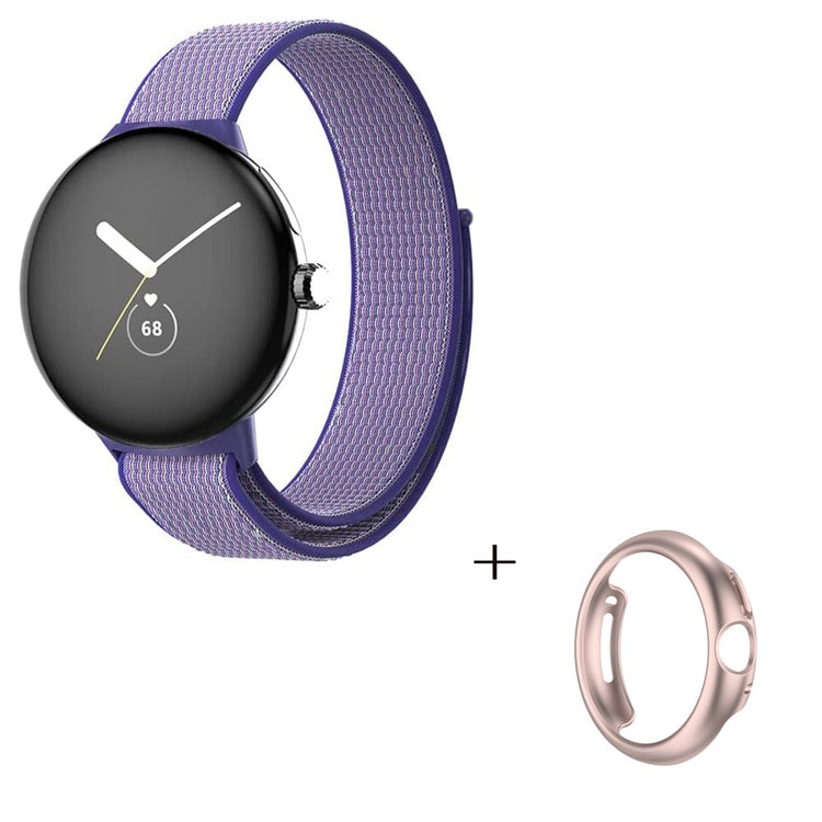 Vildt elegant Google Pixel Watch Plastik og Nylon Rem - Lilla#serie_7