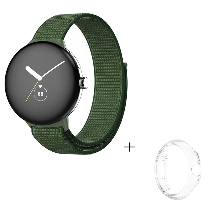 Super godt Google Pixel Watch Plastik og Nylon Rem - Grøn#serie_6