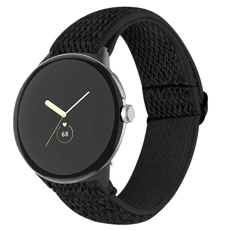 Rigtigt sejt Google Pixel Watch Nylon Rem - Sort#serie_5