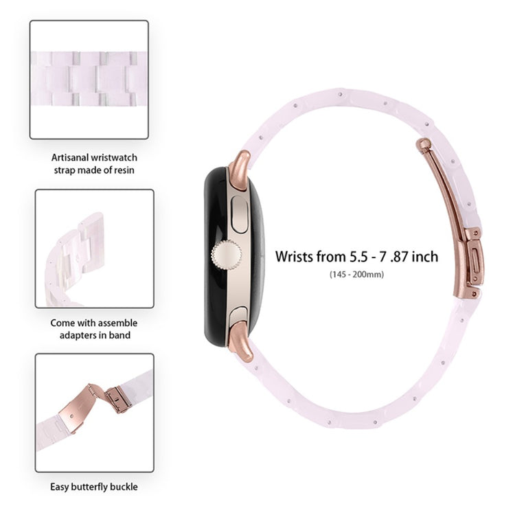 Meget nydelig Google Pixel Watch Plastik Rem - Pink#serie_11