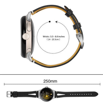 Fortrinligt Google Pixel Watch Ægte læder Rem - Sort#serie_2