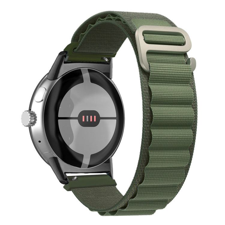 Helt vildt komfortabel Google Pixel Watch Nylon Rem - Grøn#serie_4
