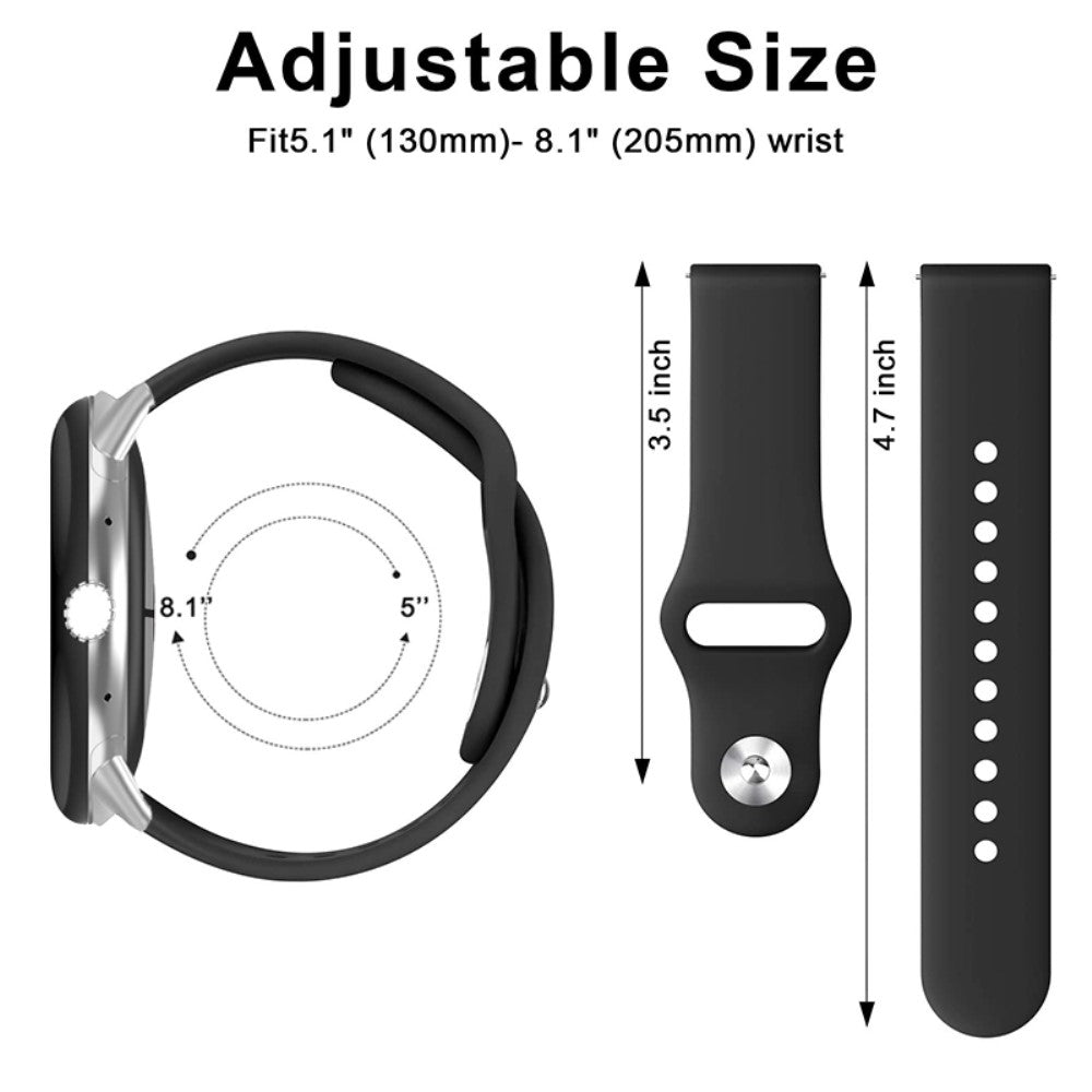 Helt vildt fint Google Pixel Watch Silikone Rem - Pink#serie_4