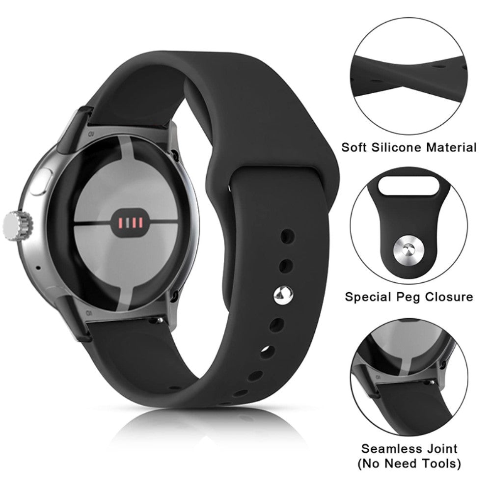 Helt vildt fint Google Pixel Watch Silikone Rem - Orange#serie_8