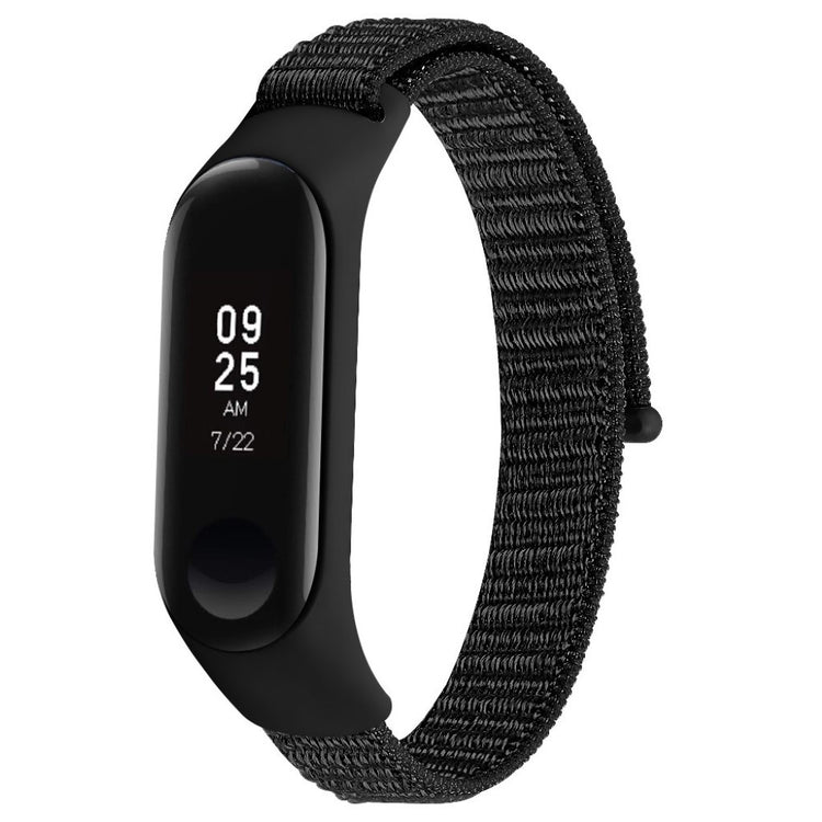 Smuk Xiaomi Mi Smart Band 4 / Xiaomi Mi Band 3 Nylon Rem - Sort#serie_4