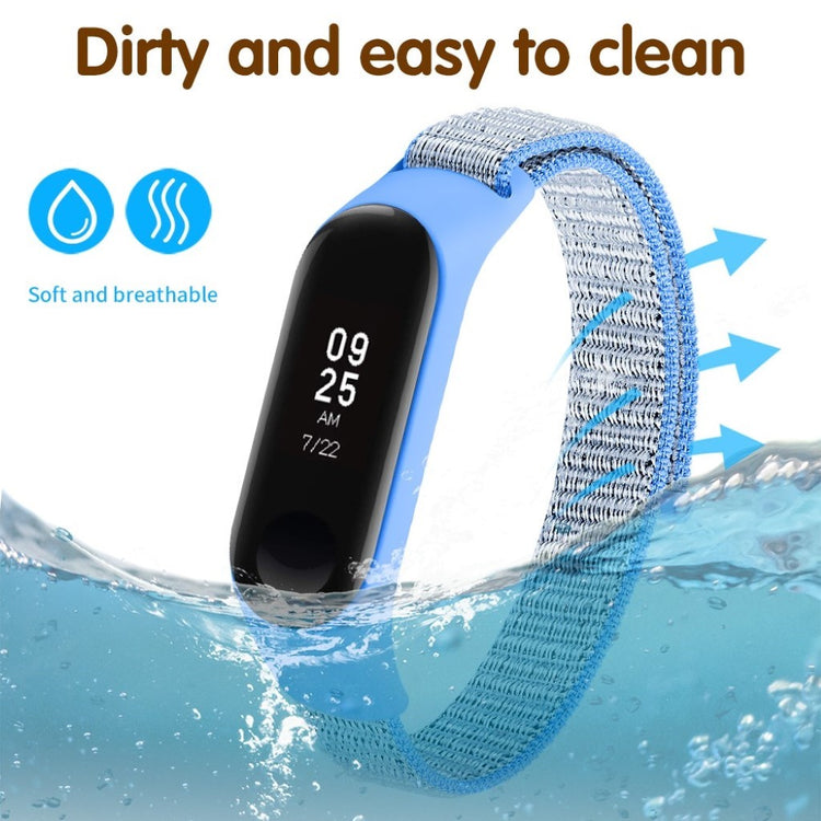 Smuk Xiaomi Mi Smart Band 4 / Xiaomi Mi Band 3 Nylon Rem - Blå#serie_5