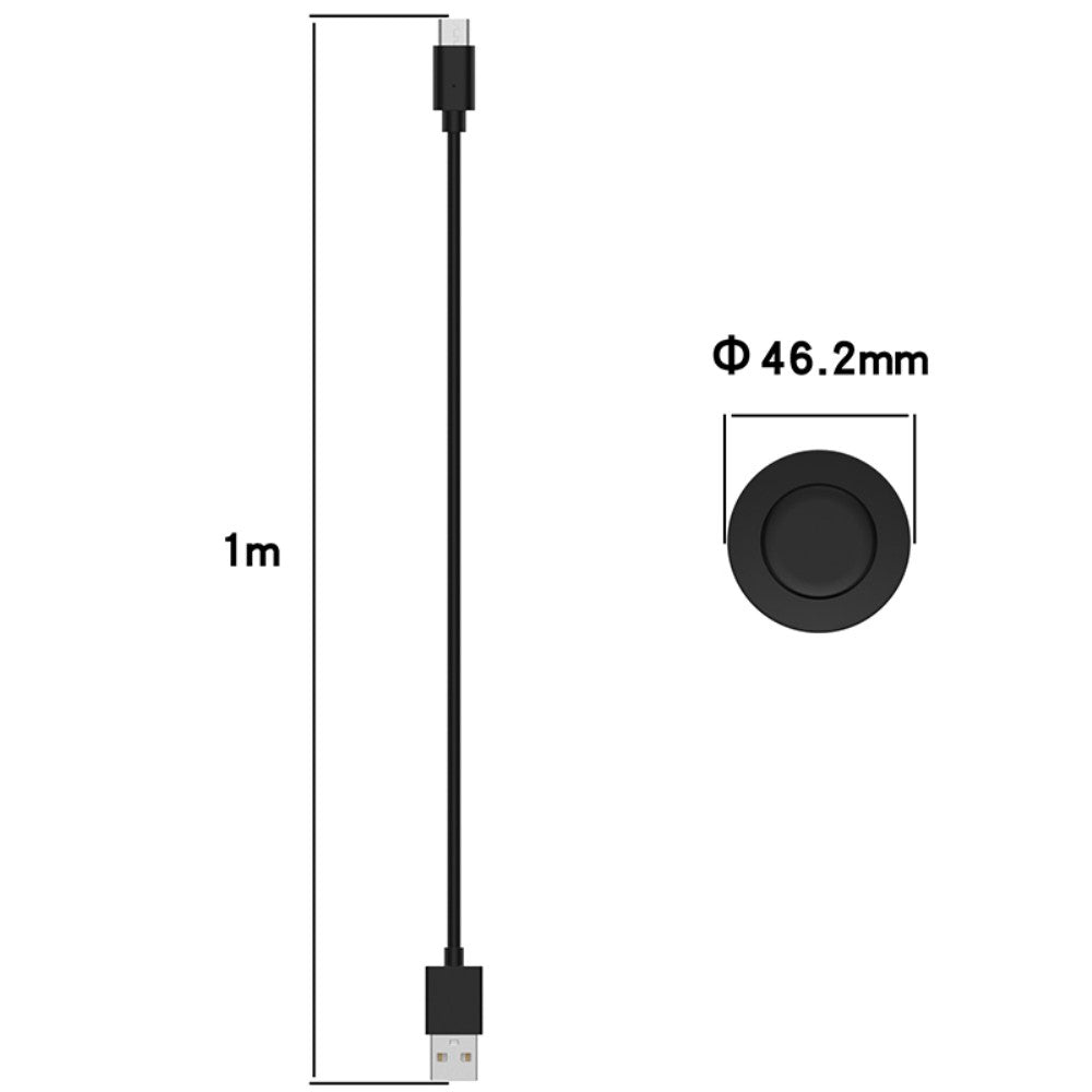 1m Plastik Xiaomi Watch S1 Trådløs Magnetisk Opladningskabel - Sort#serie_2