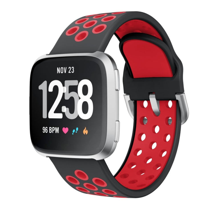 Meget fed Fitbit Versa 2 Silikone Rem - Rød#serie_3